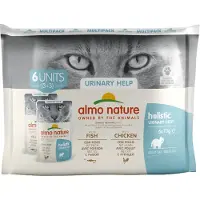 Almo Nature Urinary Help multipack met vis en kip natvoer kat (70g) 4 x (6 x 70 g)