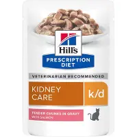 Hill's Pet Nutrition Kattenvoer Nat Prescription Diet k/d Kidney Care Zalm 12 x 85 gr