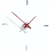 Nomon Tacón i Wandklok 4 Rectangular Time Signals | Red | Ø: 74 cm