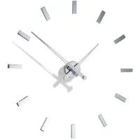 Nomon Tacón i Wandklok 12 Rectangular Time Signals | Polished stainless steel | Ø: 74 cm