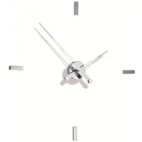 Nomon Tacón i Wandklok 4 Rectangular Time Signals | Polished stainless steel | Ø: 74 cm