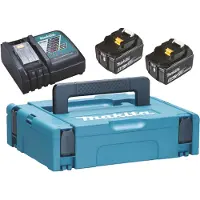 Makita Toebehoren - Set van 9A lader en 2x 18 V LXT 5.0 Ah accu 197624-2