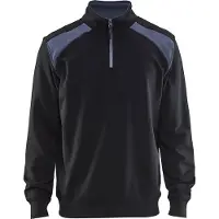 Blakläder Sweatshirt bicolour met halve rits 33531158 | Zwart/Grijs | Maat 3XL - 7330509456330