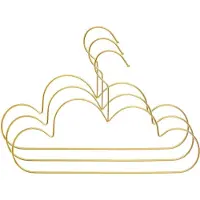 Atmosphera Gouden Wolk Hangers - Kinder Kledinghanger - Cloud - Set van 3 stuks