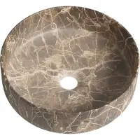 Guido Gusto Waskom Anna 35x35x12cm marmerlook wit geaderd grijs