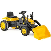 Pilsan Kindertraptractor met XXL-voorlader, geel
