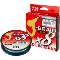 Daiwa J-Braid Grand X8 vliegenlijn (blauw, 135 meter)