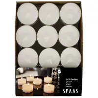 Spaas Theelichten Maxi Wit 10 Branduren 24 stuks
