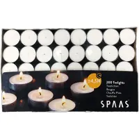 Spaas Theelichten Wit 4,5 Branduren 200 Stuks