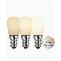 Star Trading 3 standen - Mini Lampje - E14 - 2W - Extra Warm Wit - 2700K - Opaal