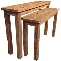 Benoa Bridge Side Table Knockdown 120 cm Set of 2 (Naturel, 120x30x78cm)