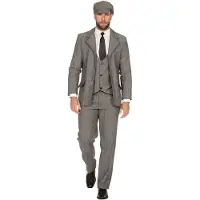 Coppens Roaring 20's colbert Peaky Blinders brown - 100% Polyester - Carnavalskleding heren grote maten | Maat 60 |