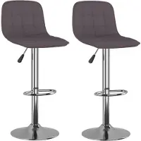 vidaXL Barkrukken 2 st stof taupe