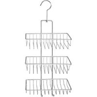Wenko Doucherek Nivala 3-laags chroom 22x50cm - Zonder boren - Doucherekje hangend - Douchemand - Douchecaddy ophangbaar