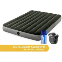 Intex Prestige Downy - Luchtbed - Twijfelaar - Inclusief Pomp Op Batterijen en Repairset - 191x137x25 cm - PVC - Groen