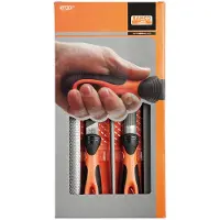 Bahco Ergo Vijlenset Met Halfronde Rasp Entrefino Chopped 250 Mm 5 Eenheden