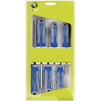 Irimo Set van 5 schroevendraaiers: 2 platte, 2 kruiskop, 2 PZ, verpakt in een kartonnen doos