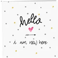 Goldbuch GOL-24319 Fotoalbum HELLO I AM NEW HERE als fotoboek, 25x25 cm
