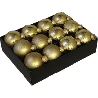 Othmar decorations Bellatio Decorations Kerstballen - 12 stuks - goud - 7.5 cm - Kerstbal