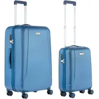 Carryon Skyhopper Kofferset – TSA Handbagage + Reiskoffer 78cm – Dubbele wielen - Blauw
