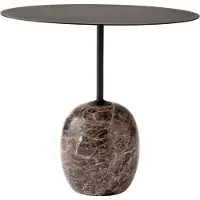&tradition Lato LN9 bijzettafel zwart, emperador marmer