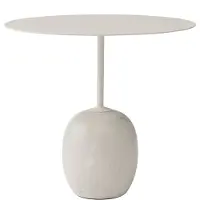 &tradition Lato LN9 bijzettafel wit, crema diva marmer