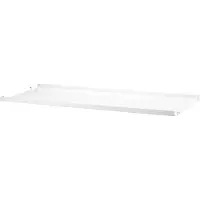 String metalen plank wit, 78x30 cm, lage rand