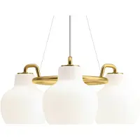 Louis Poulsen Vl Ring Crown 3 Kroonluchter Messing - Hanglampen Opaalglas White - 5741094370