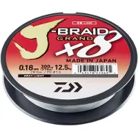 Daiwa J-Braid Grand X8 vliegenlijn (lichtgrijs, 135 meter)