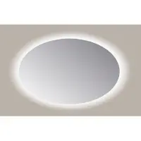 Sanicare Spiegel Ovaal Q-Mirrors 100x70 cm PP Geslepen LED Cold White Zonder Sensor