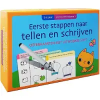 Zuidnederlandse Uitgeverij (ZNU) Oefenkaarten met uitwisbare stift - Eerste stappen naar tellen en schrijven (5-6 j.) 3de kleuterklas - ZNU