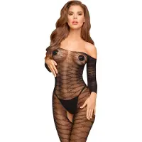 Penthouse - Dreamy Diva Catsuit met Open Kruis- zwart
