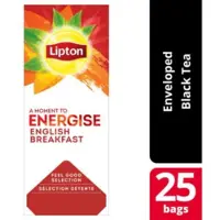 Lipton Energise English Breakfast Thee - doos 25 theezakjes