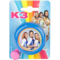 Studio 100 fietsbel K3 meisjes staal 55 mm lichtblauw