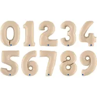Ballongkungen AB Folieballon Cijfer 8 Satin Cream - 100 cm