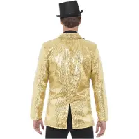 Smiffys Mooi gouden heren colbert met glitters
