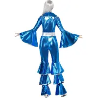 Vegaoo Blauwe disco outfit voor vrouwen blauw | maat M ( 40 - 42 )