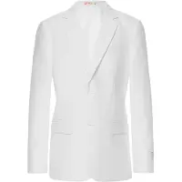 Opposuits kostuum wit Jongens Polyester Reverskraag Effen - maat 158/164