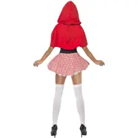 Smiffys Sexy Rood kapje outfit - Maatkeuze: Maat S