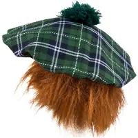 Boland - Baret Mr Tartan groen Groen - Één maat - Volwassenen - Unisex - Landen