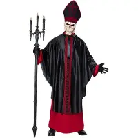 California Costumes - Duister skelet Paus kostuum voor volwassenen