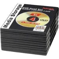 Hama Dvd Quad Box, Black, Package Of 5 Pieces