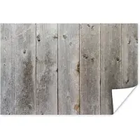 PosterMonkey Poster Planken - Grijs - Hout - 60x40 cm