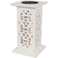 Outdoor Living Forte kandelaar 14x14xH26 cm - wit