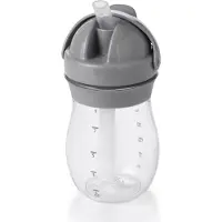 Oxo Tot Transitions Rietjesbeker - Drinkbeker met rietje - Drinkbeker kinderen - Drinkbeker baby - Antilekbeker - 250 ml - Grey