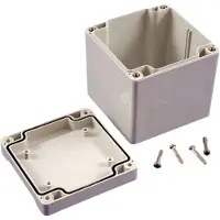 Hammond Electronics 1555EE2GY Universele behuizing 90 x 90 x 90 Polycarbonaat Grijs 1 stuk(s)