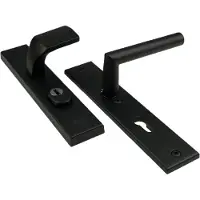 Ami Veiligheidsbeslag 251/15 Kt92 Knop 144, Deurkruk 374 Profielcilinder 92 Zwart Deurdikte 38/42 R9005Str - 739760