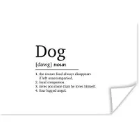 PosterMonkey Poster Dog - Spreuken - Quotes - Hond definitie - Woordenboek - 60x40 cm