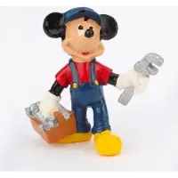 BULLYLAND Mickey Mouse loodgieter - Disney speelfiguur - taartdecoratie - - 8cm