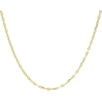 Karma - Dames Ketting - minimalistisch - 925 sterling zilver - 14 karaats Gouden plating - 40 + 5 CM